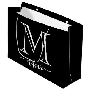 Chic Monogram zwart-wit - grote cadeautas