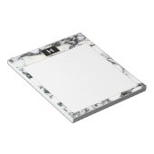 Chic  Monogram zwart wit marmer Notitieblok (Schuin)