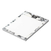 Chic  Monogram zwart wit marmer Notitieblok (Gedraaid)