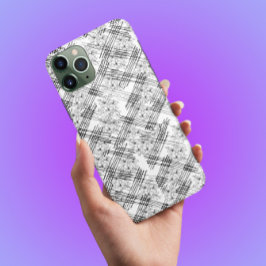 Chic Monogramed Flowers and stripes Hoesje-Mate iP iPhone 13 Hoesje