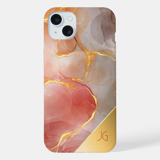 Chic Monogramme Agate Rouge et Or (Verso)