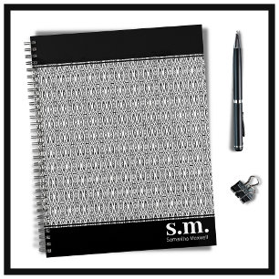 Chic Monogramme géométrique noir et blanc
