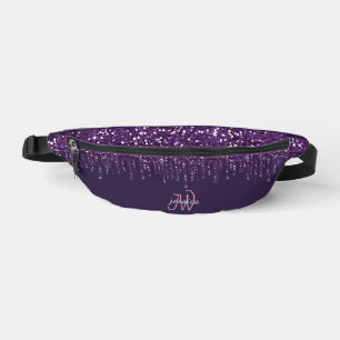 Chic Monogramme Girly Hot Purple Parties scintilla