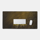 Chic Monogramme initial Gold Confetti Desk Mat (Clavier et souris)