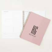Chic Monogramme Nom Moderne Dusty Blush Rose (Devant avec enveloppe)