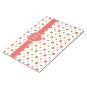 Chic Monogramme rouge, Polkas blanc Bloc-notes ou  (Incliné)