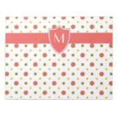 Chic Monogramme rouge, Polkas blanc Bloc-notes ou  (Devant)