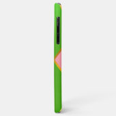 Chic Monogrammed Roze en Groene Argyle Case-Mate iPhone Case (Achterkant/links)