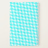 Chic Monogrammed Turquoise Houndstooth Bullet Notitieboek (Achterkant)