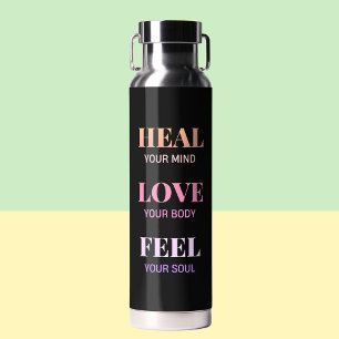Chic Motivatie zwart patroon Waterfles