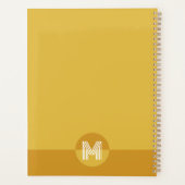 Chic moutarde jaune géométrique Monogramme moderne (Dos)