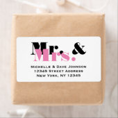 Chic Mr and Mrs address labels for married koppel (Insitu)