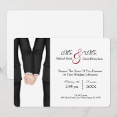 Chic Mr. en de heer Tuxedo Couple Wedding Celebrat Kaart (Voorkant / Achterkant)