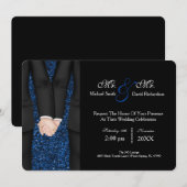 Chic Mr. en de heer Tuxedo Couple Wedding Celebrat Kaart (Voorkant / Achterkant)