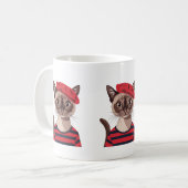 Chic Mug de chat parisien (Devant gauche)