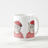 Chic Mug de chat parisien (Devant droit)