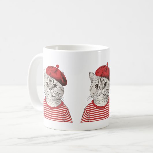 Chic Mug de chat parisien (Devant gauche)