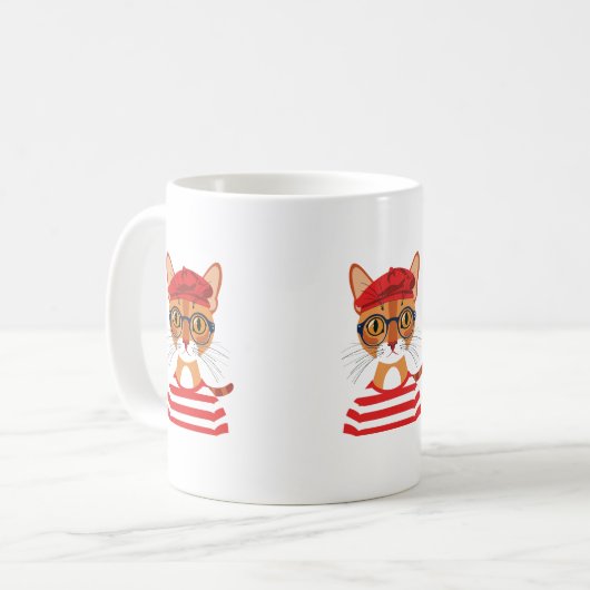 Chic Mug de chat parisien (Devant gauche)