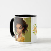 Chic Mug "Écoute" avec citation de café gras (Devant gauche)