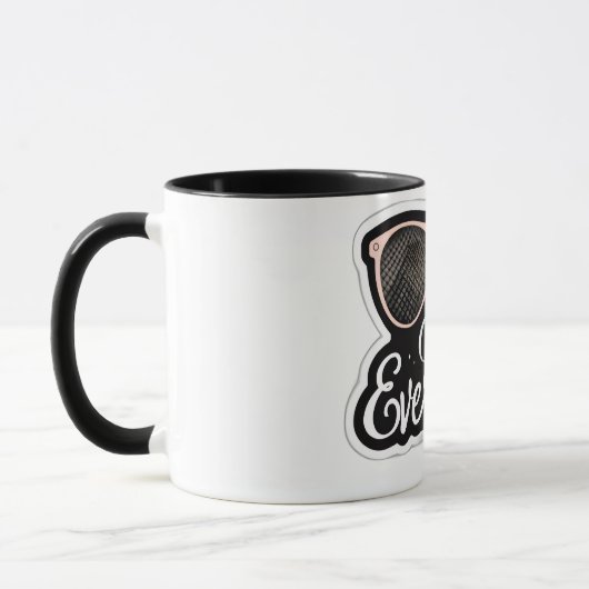 Chic Mug quotidien | Coupe de café en verre de sol (Gauche)