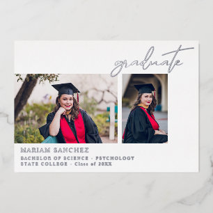 Chic Multi 2 Photo Graduation Foil Faire-part