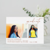 Chic Multi 5 Photo Graduation Foil Faire-part (Debout devant)