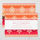 Chic Native American Southwest Red Baby shower Kaart (Voorkant / Achterkant)