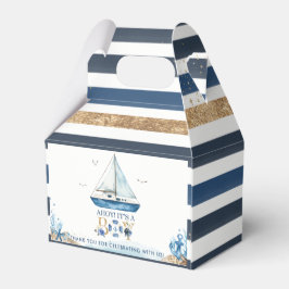 Chic Nautical Boat Ahoy Het is een Boy Baby shower Bedankdoosjes