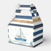 Chic Nautical Boat Ahoy Het is een Boy Baby shower Bedankdoosjes (Voorkant Zijde)