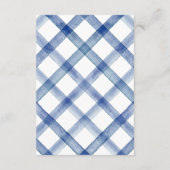 Chic Nautical Navy Blue Bow Wedding Informatiekaartje (Achterkant)