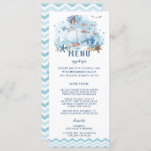 Chic Nautical Whale Blue Chevron Boy Baby shower Programma (Voorkant / Achterkant)