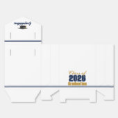 Chic Navy Blue Class of 2026 Custom Graduation Bedankdoosjes (Ongevouwen)