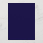 Chic Navy Blue & Gold Mariage Menu Modèle (Dos)