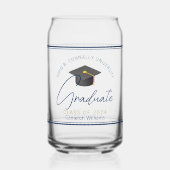 Chic Navy Blue Graduation Keepsaké Cadeau (Recto)