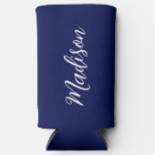 Chic Navy Blue Name Custom Handwritten Script (Voorkant)