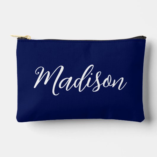 Chic Navy Blue Name Custom Handwritten Script Etui (Voorkant)