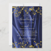 Chic Navy Gold Wedding Uitnodiging (Voorkant)