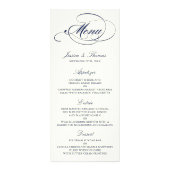 Chic Navy & Ivory Mariage Menu Modèle (Devant)