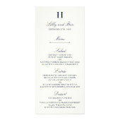 Chic Navy & Ivory Wedding Menu Sjabloon (Voorkant)