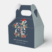 Chic Navy Red Green White Peace-kerstval Bedankdoosjes (Achterkant)