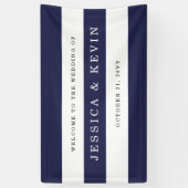Chic Navy Stripes Wedding Spandoek (Verticaal)
