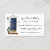 Chic Navy Waterverf Voorste deur Visitekaartje (Voorkant)