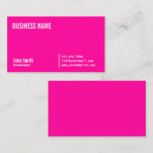 Chic Neon Pink Bookkeeper Visitekaartje (Voorkant / Achterkant)