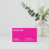 Chic Neon Pink Professeur Carte de visite (Debout devant)