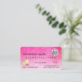 Chic Neon Pink Sequin Parties scintillant Carte de (Debout devant)