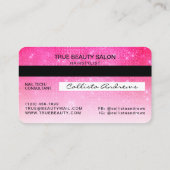 Chic Neon Pink Sequin Parties scintillant Carte de (Dos)