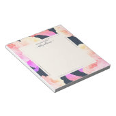 Chic Neon Roos Dark Blue op maat Notitieblok (Schuin)