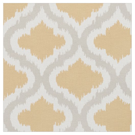 Chic-neutraal ikat Marokkaans patroon Stof (Close Up)