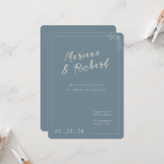 Chic Neutral bruiloft uitnodiging