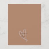 Chic Neutral Drawn Heart BUDGET Wedding Invitation (Achterkant)